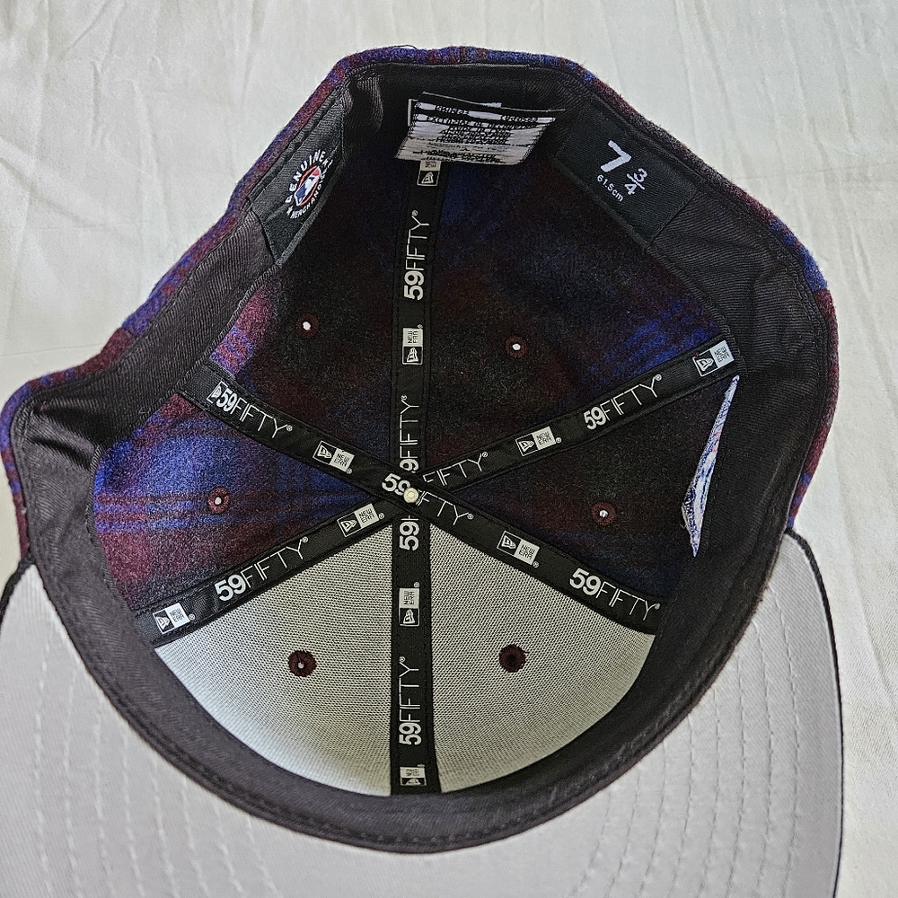 New Era Texas Rangers Baseball Cap Mascot Plaid Logo Size 7 3/4 - Picture 7 of 8
